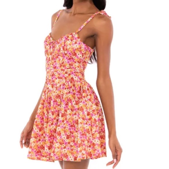 Final price! NWT For Love and Lemons Felicia Floral Print Dress -S - Picture 5 of 8